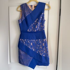 BCBG MaxAria Blue Lace Cocktail Dress